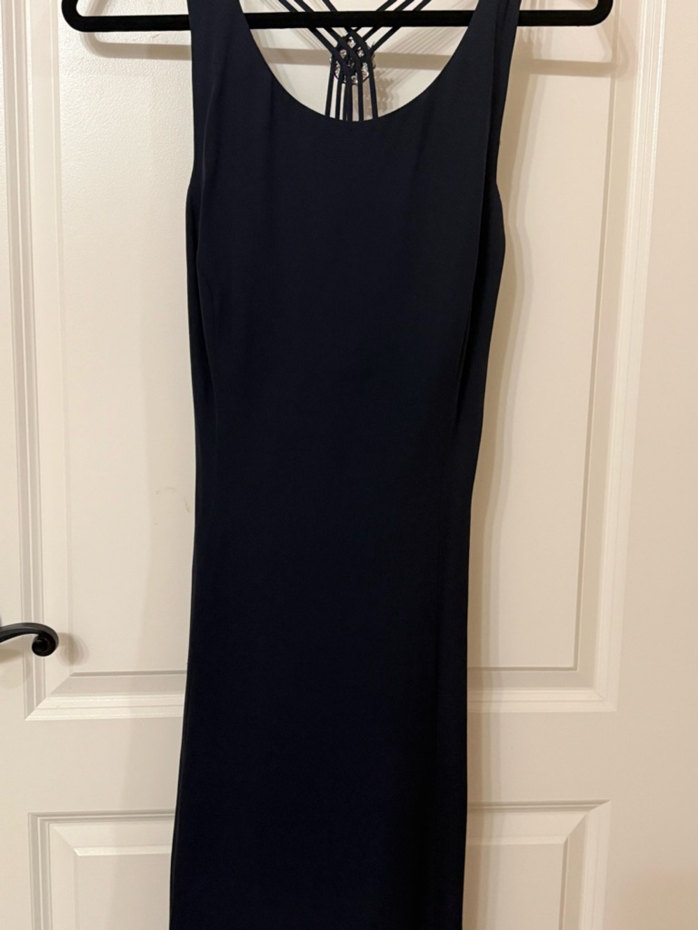 Talbots Navy Maxi Formal  Dress with Strappy Back Detail